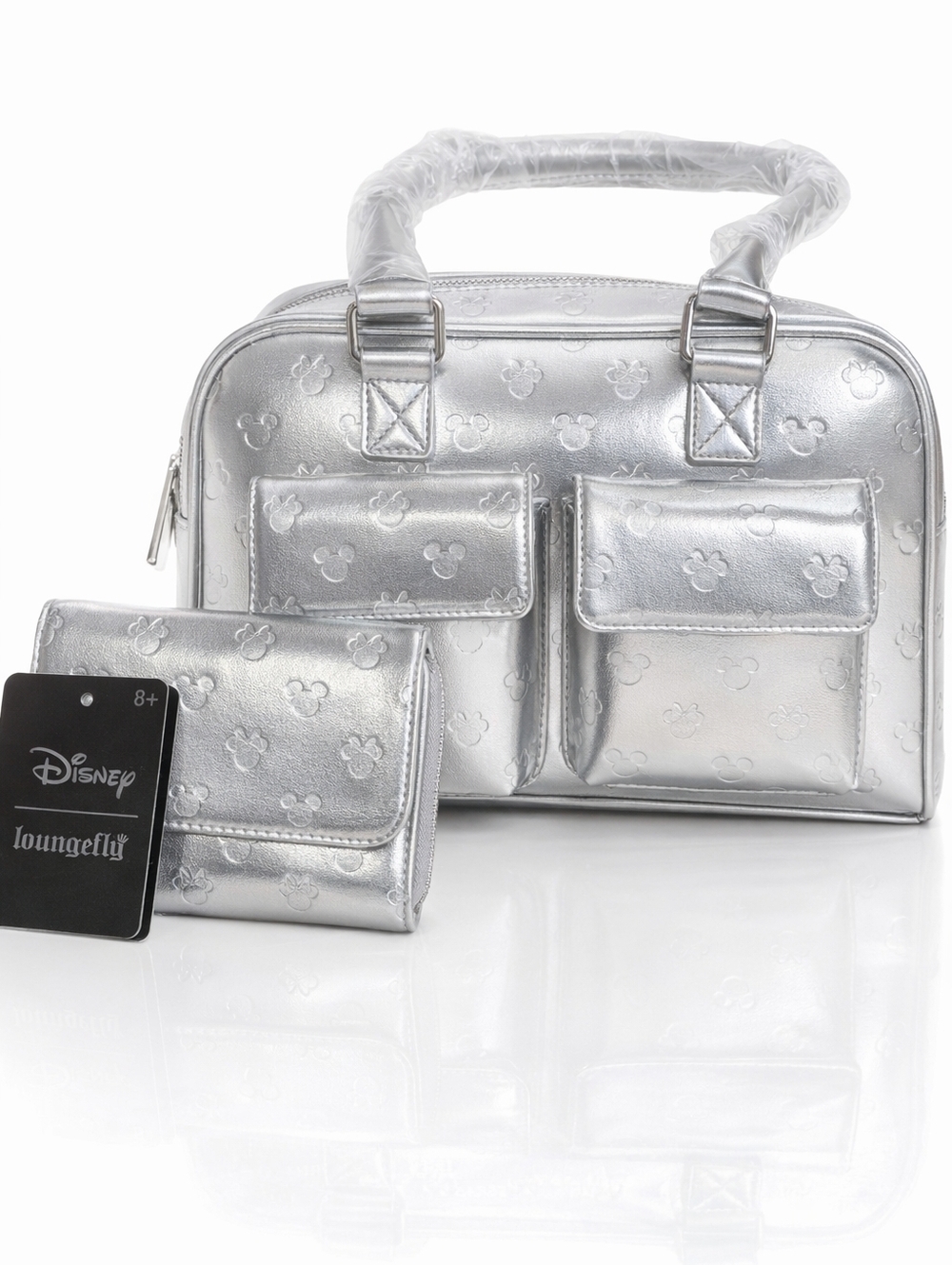 Loungefly Disney Minnie Mouse Silver Loungefly Purse And Wallet Set NWT